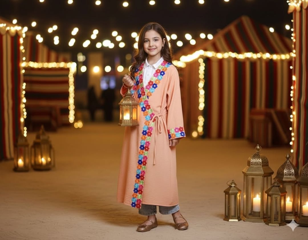 عبايتنا الموردة بلونها المميز Sizes 3y